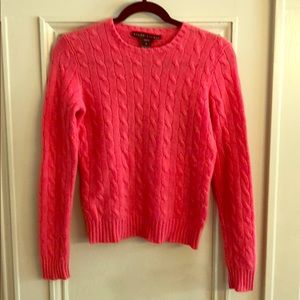 Bright Pink Ralph Lauren 100% Cashmere Sweater